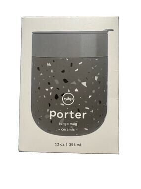 W&P Porter 12oz Ceramic To Go Mug Gray Terrazzo Limited Edition New Imperfect